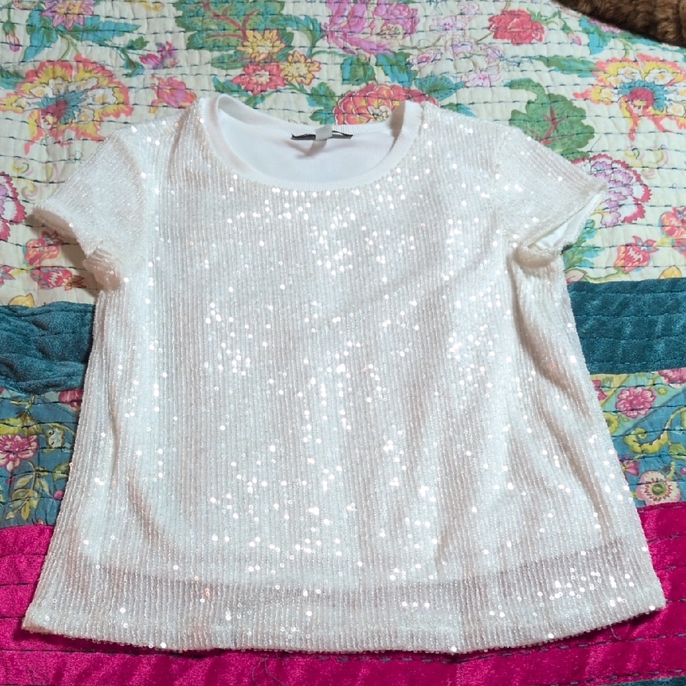 Cable & Gauge White Knit Top